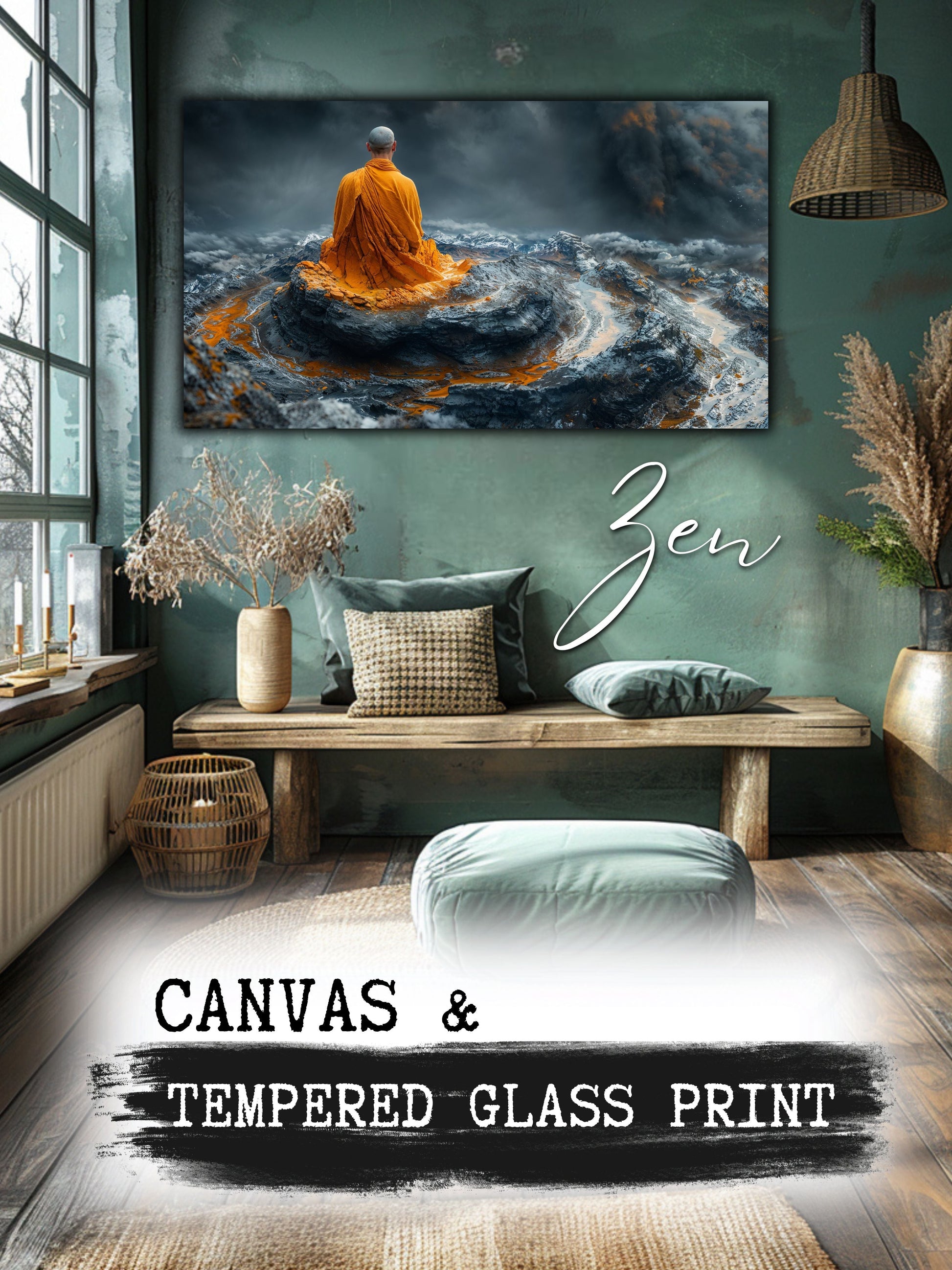 Tablou living elegant, printat pe sticla sau pe canvas.