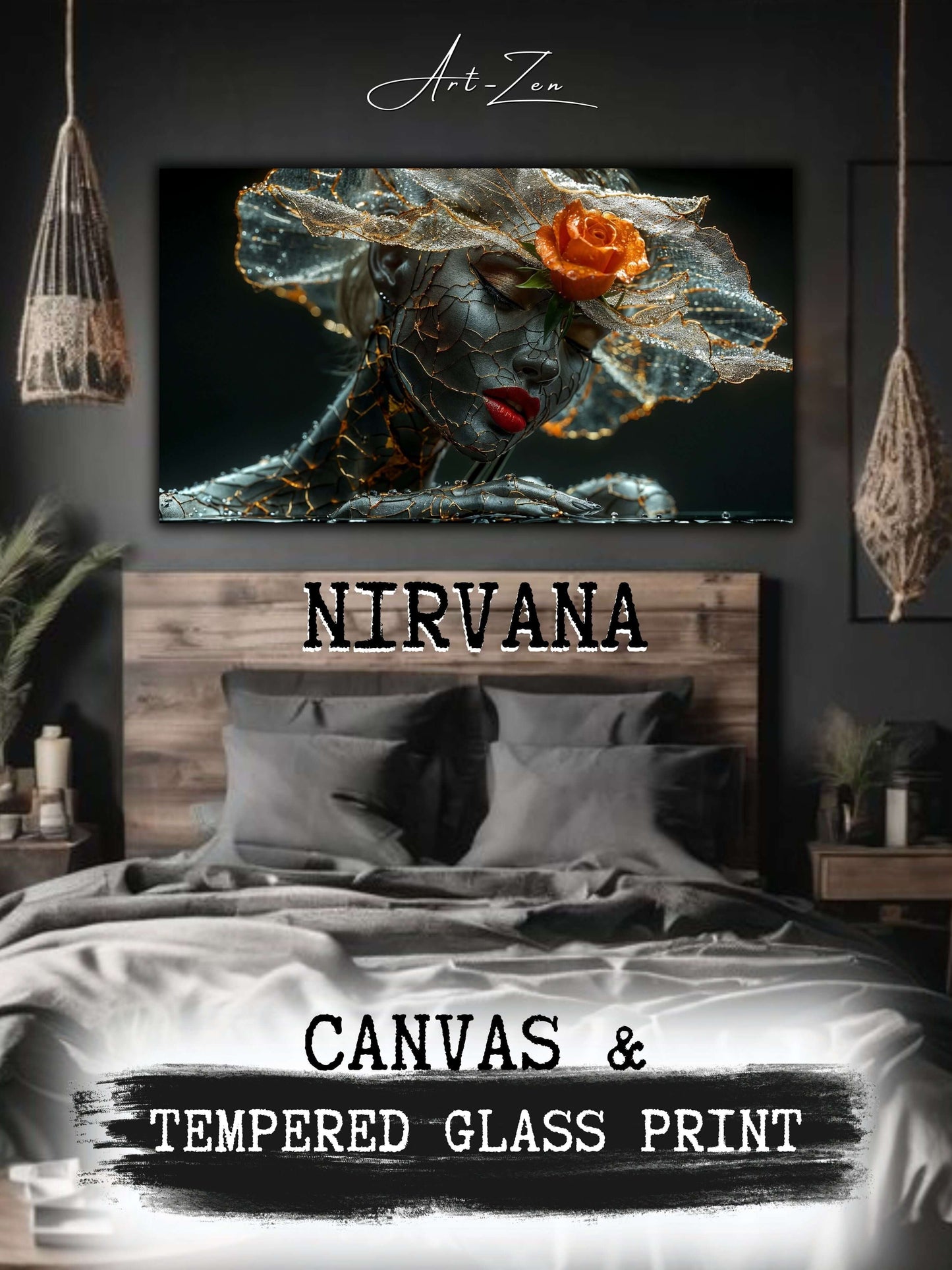 Glass Painting/Canvas Painting - Nirvana 11 