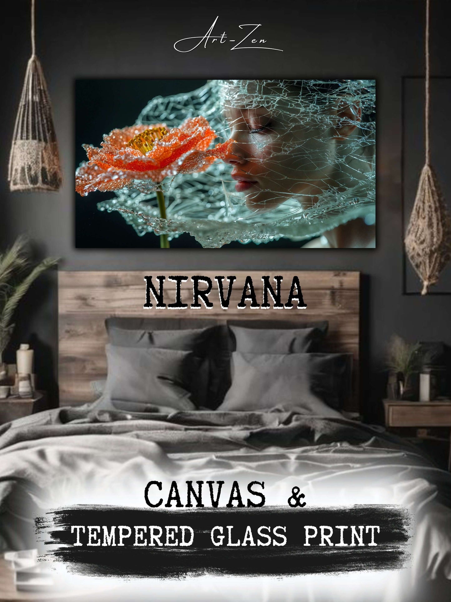 Glass Painting/Canvas Painting - Nirvana 12 