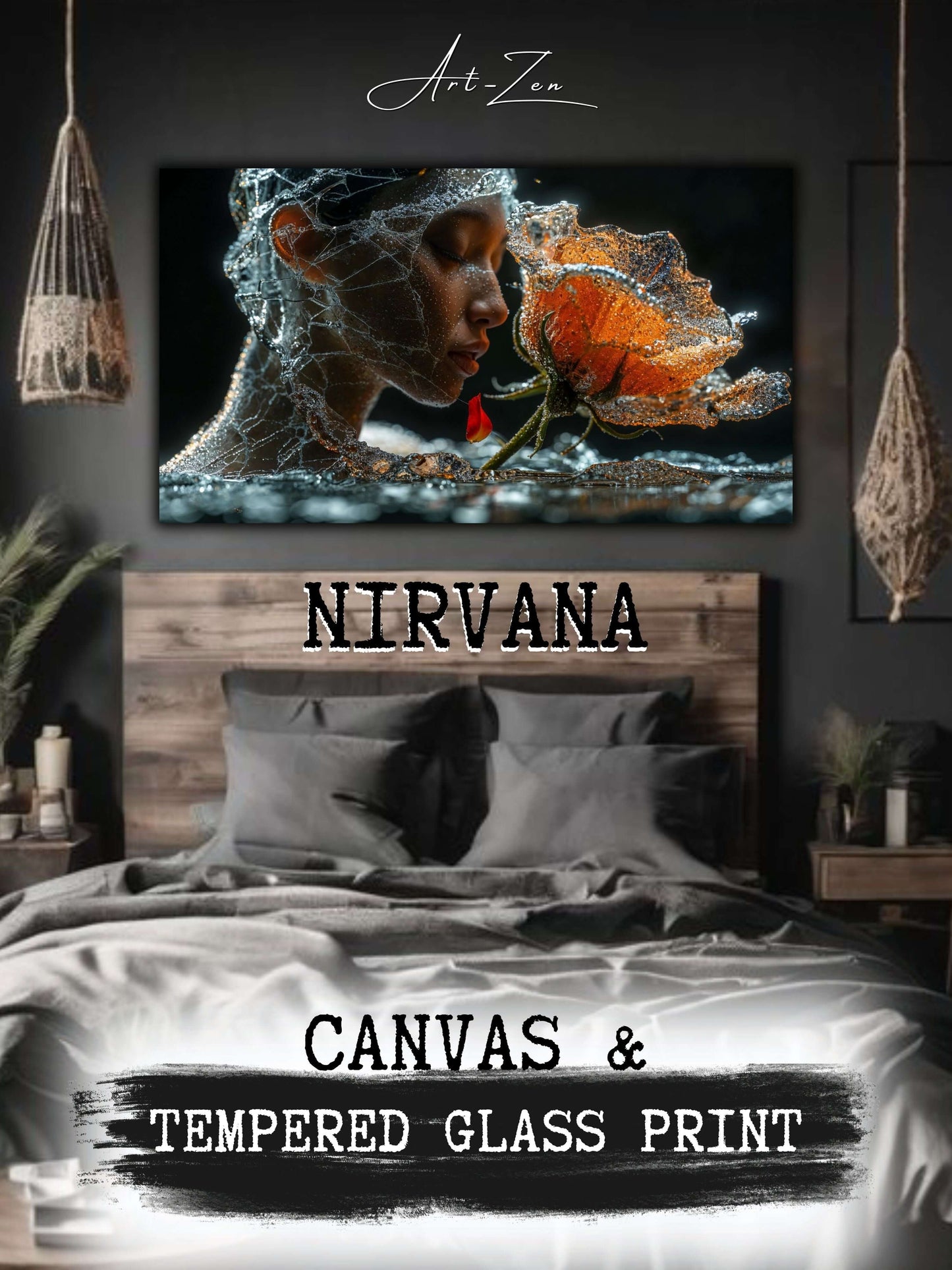 Glass Painting/Canvas Painting - Nirvana 19 